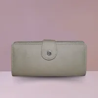 Alice women's leather wallet Olive - BIWW181