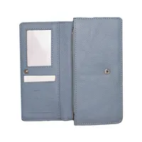 Isabelle Women's Leather Wallet Light Blue - BIWW184