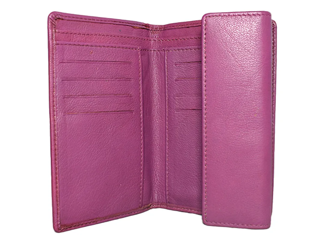 Ellie Women's Leather Wallet Purple - BIWW185