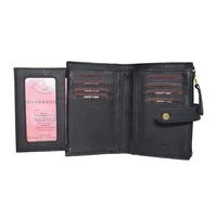 Aurora Women's Leather Wallet Black - BIWW186