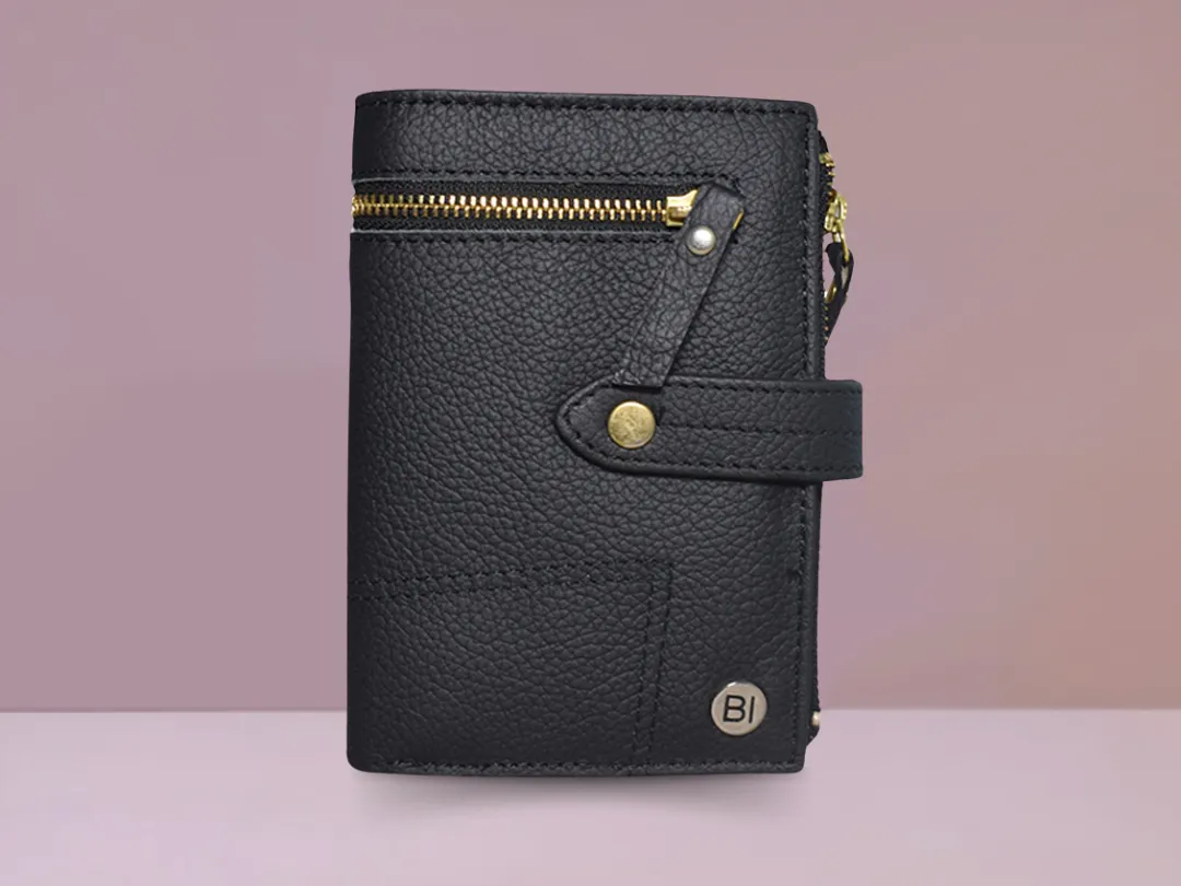 Aurora Women's Leather Wallet Black - BIWW186