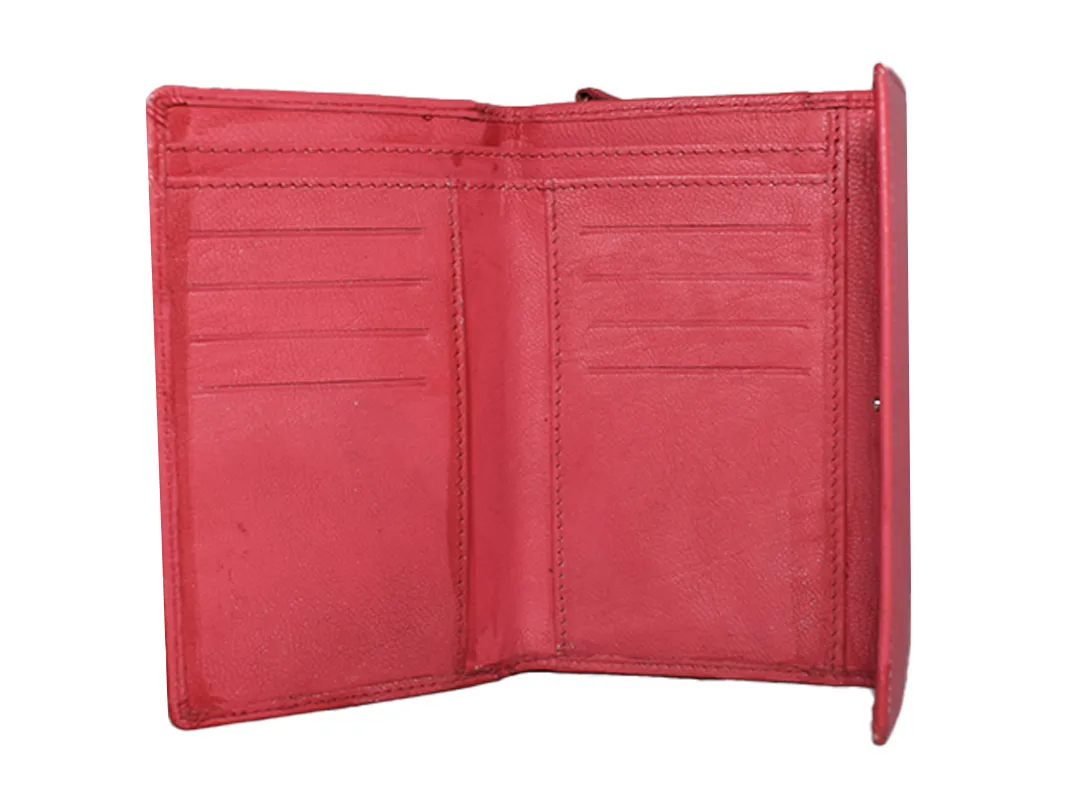 Scarlett Women's Leather Wallet Red - BIWW188
