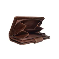 Delilah Women's Leather Wallet Dark Brown - BIWW189