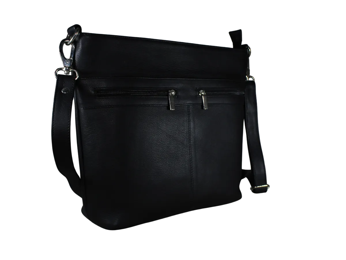 River Mens Leather Bags Black - BIMB3004