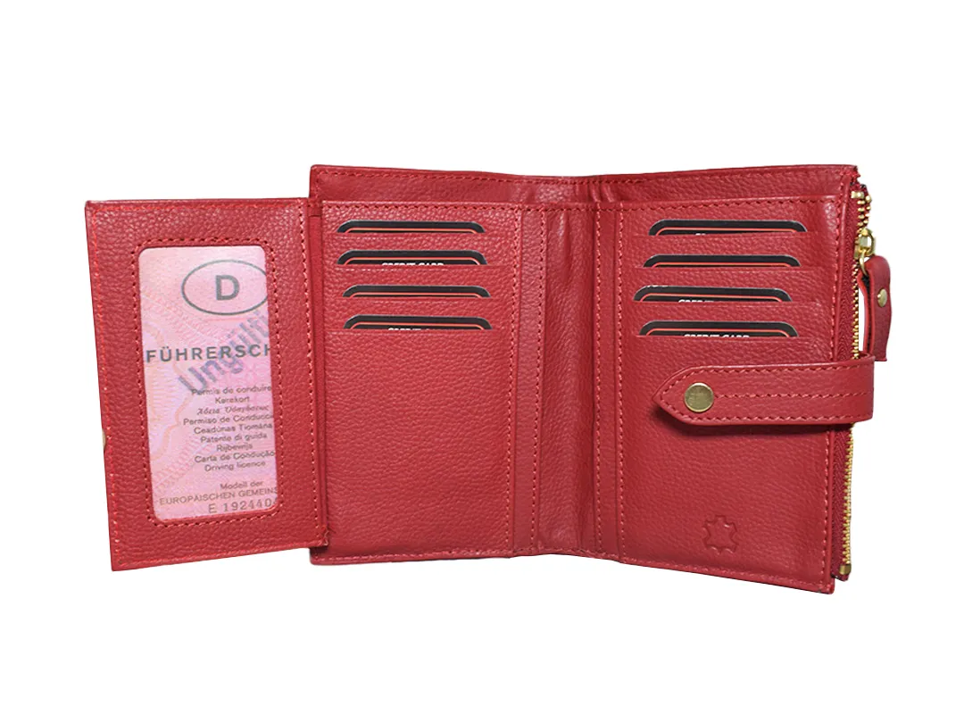 Ada women's Leather Wallet Red - BIWW190