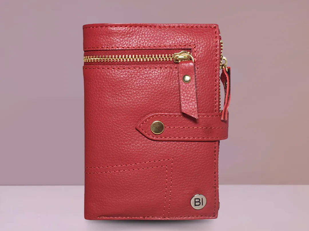 Ada women's Leather Wallet Red - BIWW190