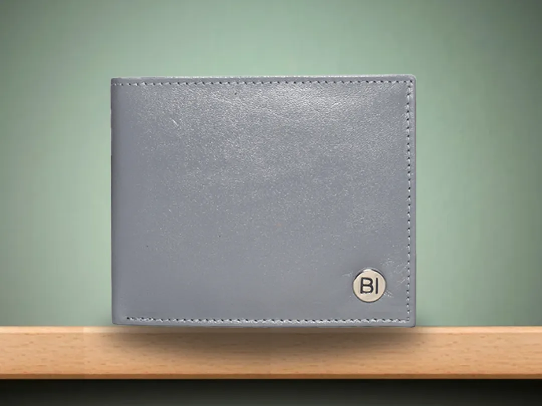 Bonnie Mens Leather Wallet Grey - BIMW102