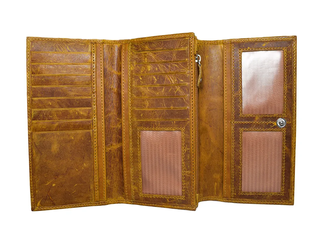 Mable Womens Leather  Wallet Tan - BIWW195