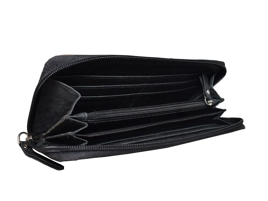 Sara Women’s Leather Wallet Black - BIWW201