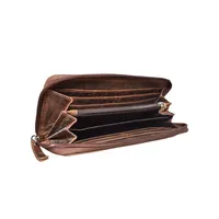 Chloe Women's Leather Wallet Dark Brown - BIWW196