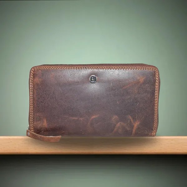 Chloe Women's Leather Wallet Dark Brown - BIWW196