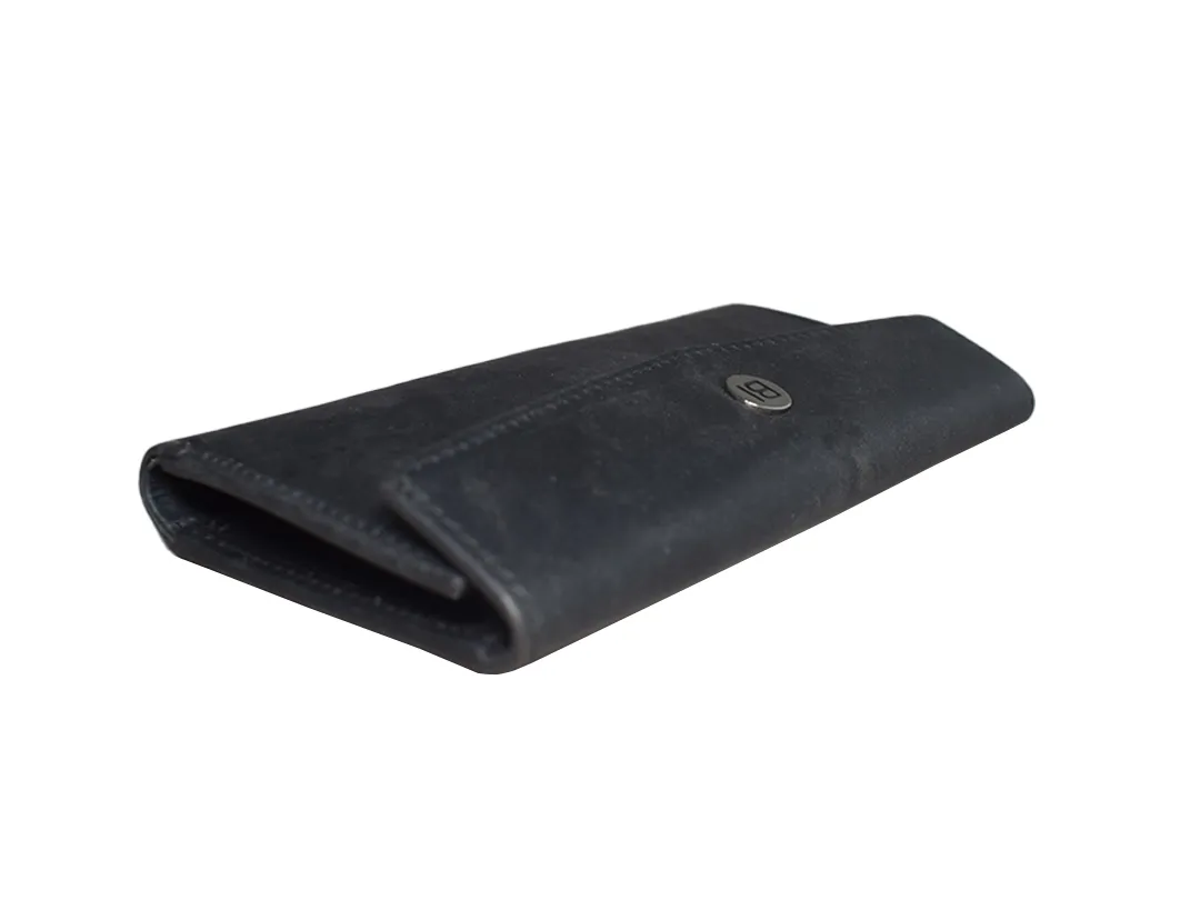 Eva Women's Leather Wallet Black - BIWW198