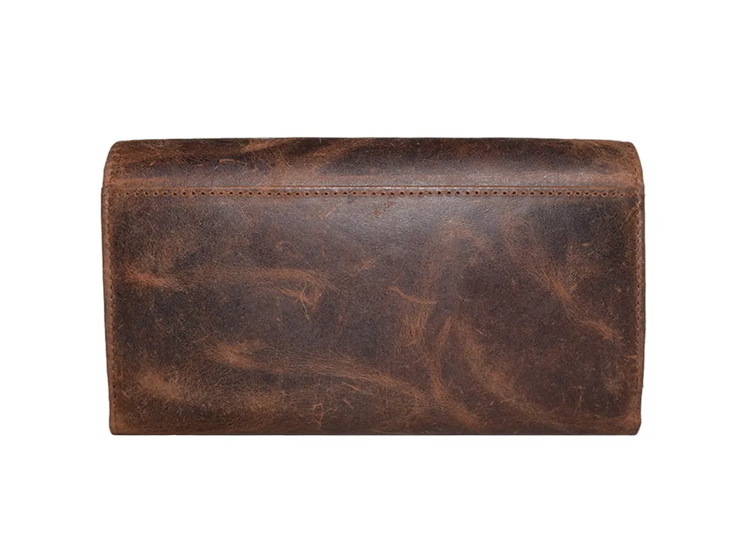 Mable Womens Leather Wallet Brown - BIWW199