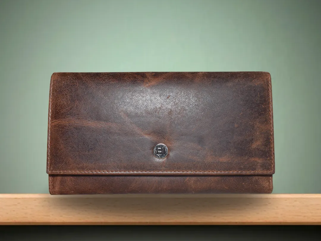 Mable Womens Leather Wallet Brown - BIWW199