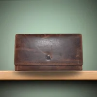 Mable Womens Leather Wallet Brown - BIWW199