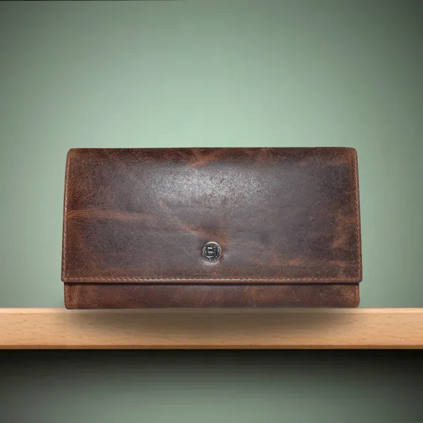 Mable Womens Leather Wallet Brown - BIWW199